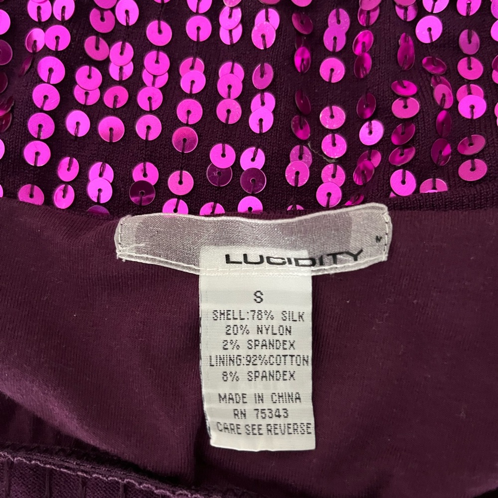 Sequin Purple Women's Top - Picture 3 of 4